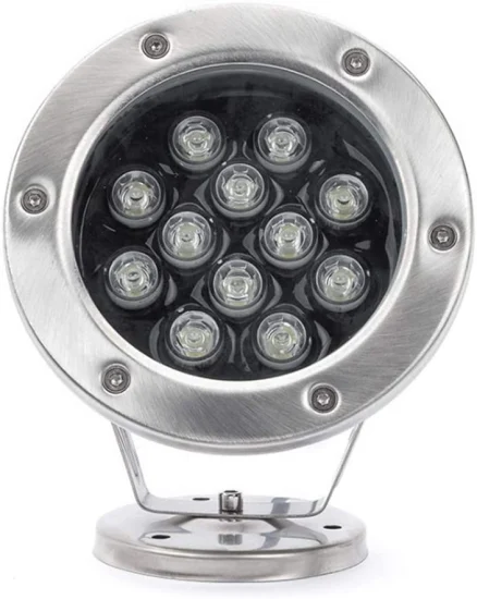 Lumière sous-marine de fontaine de tache de l'acier inoxydable RVB IP68 de 24V 6W